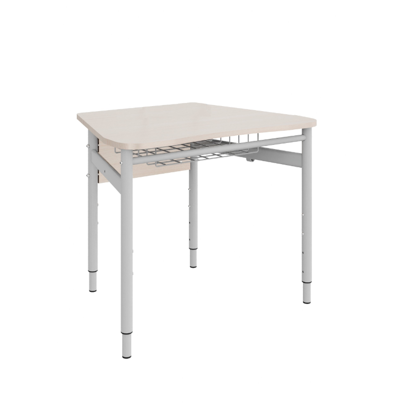 Стіл учнівський одномісний трапеція з полицею сіткою № 3-6 (7779) МЕБЛІ ТЕХНОСТИЛЬ